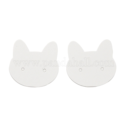100 cartoncino per orecchini in carta a forma di gatto EDIS-M004-01B-1