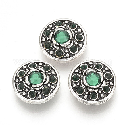 Alloy Rhinestone Snap Buttons SNAP-Q007-045AS-01-1