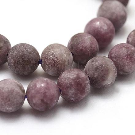 Натуральный лепидолит / фиолетовый слюдяный камень G-P295-01-10mm-1