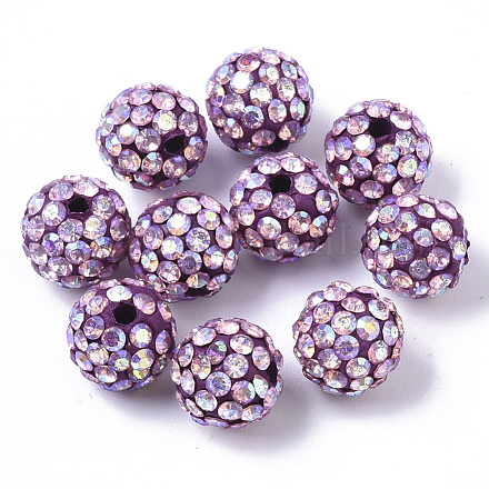 Pave Disco Ball Beads X-RB-T017-04-01-1