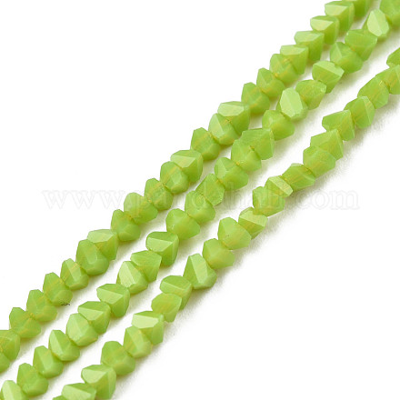 Chapelets de perles en verre opaque de couleur unie GLAA-N052-01-A08-1