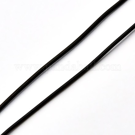 韓国製弾性水晶の線  ストレッチブレスレットストリング  ラウンドビーズコード  ブラック  0.8mm  約38.27ヤード（35m）/ロール EW-L003-0.8mm-02-1