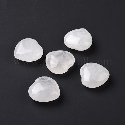 Piedra de amor de corazón de cristal de cuarzo natural G-I285-06K-1