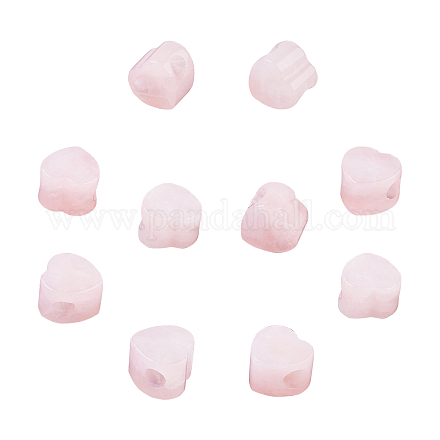 N Perlen 10 Stück Rosenquarzperlen G-NB0001-66-1
