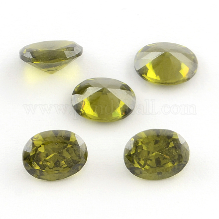 Oval Shaped Cubic Zirconia Pointed Back Cabochons ZIRC-R010-14x10-05-1