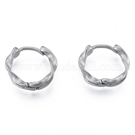 316 серьги-кольца из хирургической нержавеющей стали для мужчин и женщин EJEW-N052-09-1