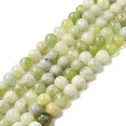 Chapelets de perles en jade naturelle nouvelle G-K340-A01-02-1