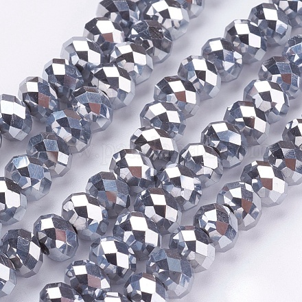 Chapelets de perles en verre électroplaqué EGLA-R080-8mm-04-1