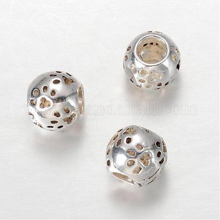 Rondelle alliage de style tibétain européen de grosses perles de trou MPDL-F017-11-1