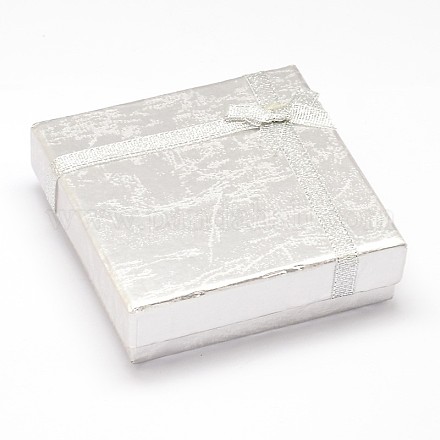 Boîtes carrées de bijoux en carton CBOX-L001-09B-1