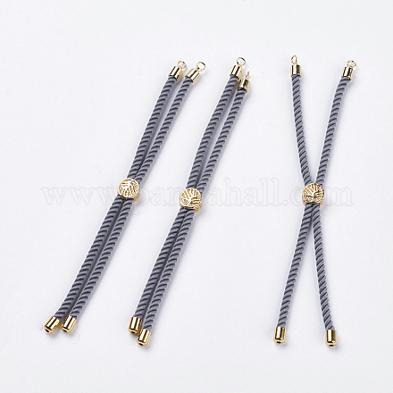 Nylon Twisted Cord Armband machen MAK-F018-07G-RS-1