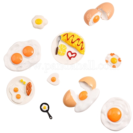 10 pz 10 ciondoli uovo fritto stile per kit di ricerca di gioielli fai da te DIY-SZ0005-84-1