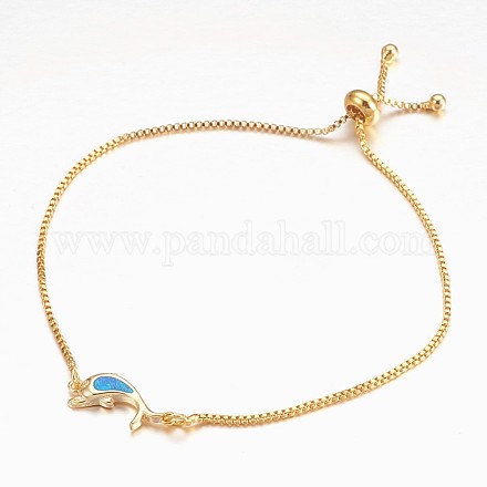 Adjustable Brass Bolo Bracelets BJEW-K204-01-04G-1