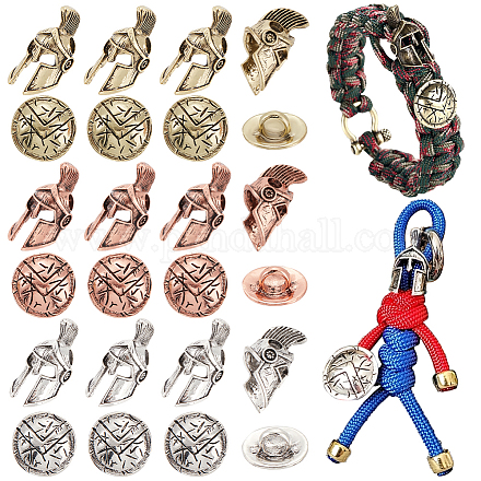 Unicraftale extérieur edc cordon lanière bracelet porte-clés perles boutons FIND-UN0002-07-1