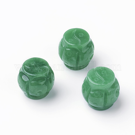 Perles naturelles en jade du Myanmar/jade birmane G-E418-20-1