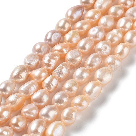 Fili di perle di perle d'acqua dolce coltivate naturali PEAR-Z002-32-1