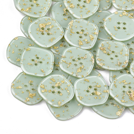 4-Hole Cellulose Acetate(Resin) Buttons BUTT-S023-10B-01-1