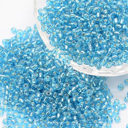 6/0 perles de rocaille rondes en verre transparent X-SEED-J010-F6-23-1