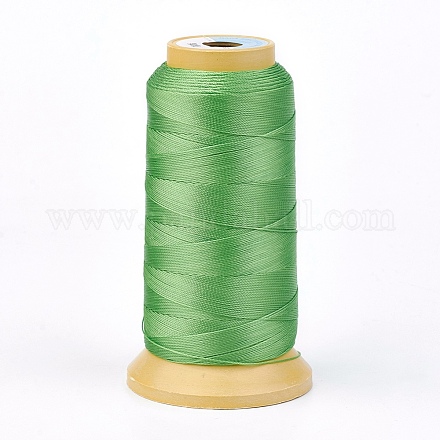 ポリエステル糸  カスタム織りジュエリー作りのために  ライムグリーン  0.5mm  約480m /ロール NWIR-K023-0.5mm-15-1