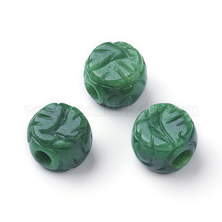 Natürlich geschnitzte Myanmar Jade / burmesische Jade Perlen X-G-E418-24-1