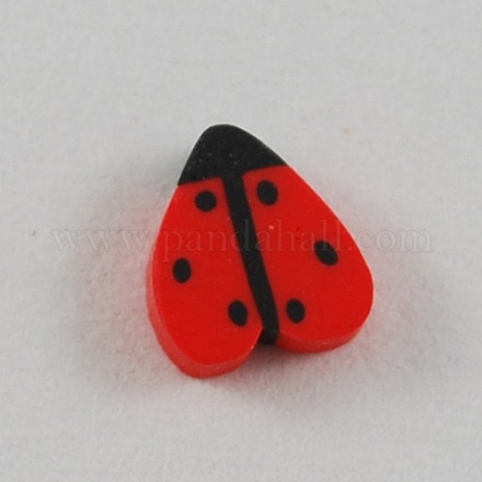 Rouge polymère de couleur argile art coccinelle décoration des ongles pour le soin des ongles de la mode X-CLAY-Q133-1-1