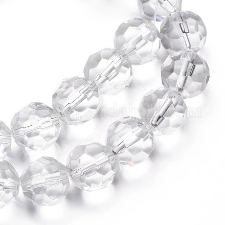 Faceted Round Glass Bead Strands GLAA-M031-01-8mm-1