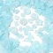 Frosted Transparent Acrylic Beads, Mixed Shapes, Pale Turquoise, 7~30x9~40x4~11mm, Hole: 1~2mm
