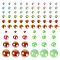 Half Round ABS Plastic Cabochons, Lime, 3~9x1.5~4.5mm, 100g/set