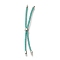 Nylon Twisted Cord Bracelet, with Brass Cord End, for Slider Bracelet Making, Turquoise, 9 inch(22.8cm), Hole: 2.8mm, Single Chain Length: about 11.4cm