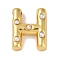 Brass Pendant, with ABS, Letter A~Z, Letter H, 20.5x16.5x6.5mm, Hole: 3.5mm