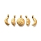 5Pcs 304 Stainless Steel Charms, Moon Phase Charm, Golden, 10.5~11x4~8x3mm, Hole: 1.7mm
