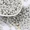Glass Seed Beads, Opaque Colours Luster, Round, Gainsboro, 5~5.5x3~3.5mm, Hole: 1.5~1.6mm, about 77pcs/10g