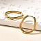 Ion Plating(IP) Stainless Steel Hoop Earrings, 304 Stainless Steel Needle with 201 Stainless Steel Ring, Teardrop, Golden, 22.5x18x2.5mm