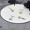 2 Pairs 2 Colors Brass Cufflinks, Twist, Mixed Color, 33x14x14mm, 1 pair/color