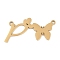 304 Stainless Steel Pendants, Letter & Butterfly Charms, Letter P, 12.5x26.5x0.9mm, Hole: 1.2mm
