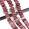 Natural White Jade Beads Strands, Smooth Rondelle, Dyed, Pale Violet Red, 10~10.5x5.5~6mm, Hole: 0.7~1.2mm, about 61~69pcs/strand, 14.37~15.55 inch(36.5~39.5cm)