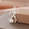 Stainless Steel Pendants, Skeleton, Stainless Steel Color, 28x13mm