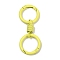 Alloy Spring Gate Clasps, with Spring Findings, Champagne Yellow, 76.5mm