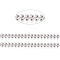 Brass Handmade Cobs Chains, Link Chains, with Spool, Long-Lasting Plated, Unwelded, Leaf, Platinum, 6x5x2mm, about 32.8 Feet(10m)/roll