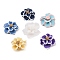 3D Handmade Polymer Clay Flower Cabochons, Floral Flat Back Cabochons for Scrapbooking, Phone Case Decoration & Craft Supplies, Mixed Color, 24~28x25~28x10~11mm