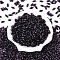 Transparent Colours Glass Seed Beads, Oval, Indigo, 9x4mm, Hole: 1.2mm, about 1875pcs/pound