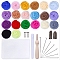 DIY Needle Felting Kits, with Wool Felts, Punch Needles and Craft Eyes for Beginners Arts, Mixed Color, 250x170x100mm