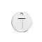 Non-Tarnish 201 Stainless Steel Charms, Flat Round with Letter, Stainless Steel Color, Letter.T, 12x1mm, Hole: 1.5mm