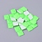 Faceted Glass Cabochons, Mosaic Tiles, for Home Decoration or DIY Crafts, Square, Lime, 9.5x9.5x3.8mm, about 90pcs/bag