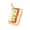 Brass Pendants, Radio, with Enamel, Long-Lasting Plated, Real 18K Gold Plated, 14x8.5mm, Hole: 3mm