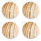 Natural Shell Buttons, 2-Hole, Flat Round, Seashell Color, 49~49.5x2.5~4mm, Hole: 2.5mm, 8pcs/box