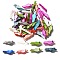 Natural Freshwater Shell Beads, Dyed, Bird, Mixed Color, 18~19x6~7x3mm, Hole: 1mm