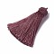 Nylon Tassel Pendants, Coconut Brown, 70~72x17~18mm, Hole: 3~4mm