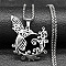 304 Stainless Steel Pendant Necklaces, Phoenix, Stainless Steel Color, 23.31 inch(59.2cm)