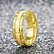 Stainless Steel Finger Rings for Unisex, Golden, US Size 10(19.8mm)